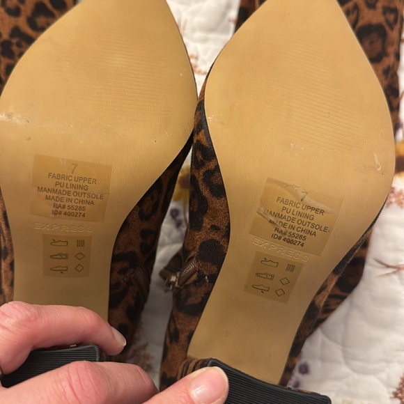 Over the knee leopard fabric boots express 7 - Picture 3 of 4